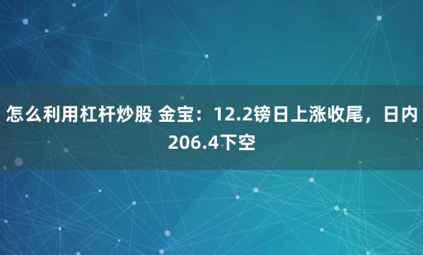 怎么利用杠杆炒股 金宝:12.2镑日上涨收尾,日内206.4下空